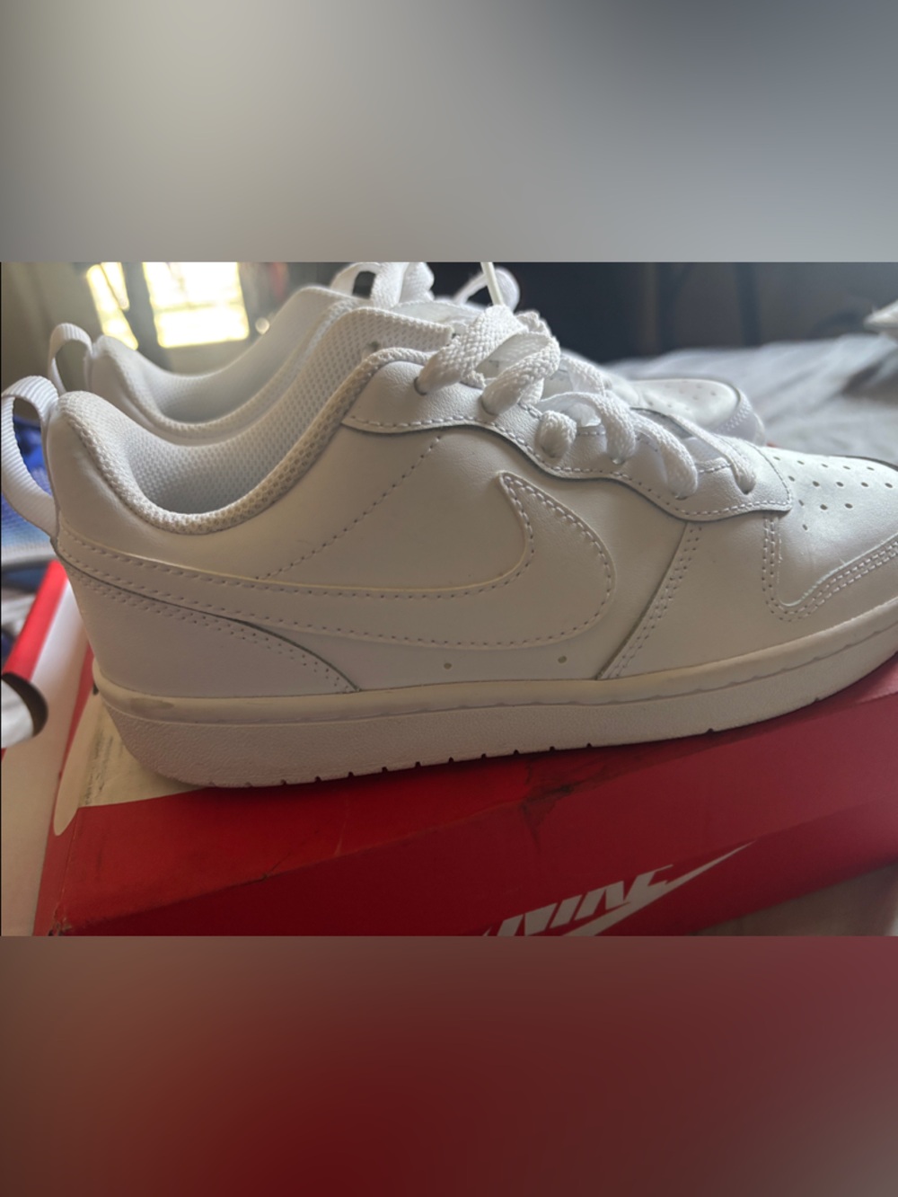 Nike White Low-Top Leather Sneaker